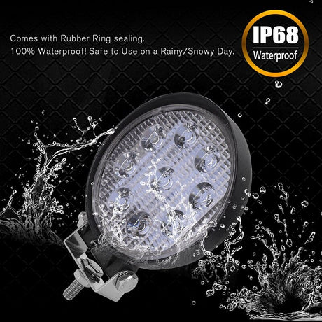 OKEEN 9LED 27W 16LED 48W Work Light 12V 24V Car LED Spotlight Square Round Auto Truck Off Road Mini Ledbar Offroad Accessories - V.I.P Digital Presence