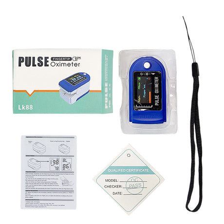 Pulse oximeter LK88 finger clamp blood oxygen detector blood oxygen saturation fingertip heart rate monitoring - V.I.P Digital Presence