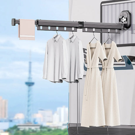 Multifunctional Retractable Fold Away Clothes Drying Hanger Space-Saving Bathrooms Usage - V.I.P Digital Presence