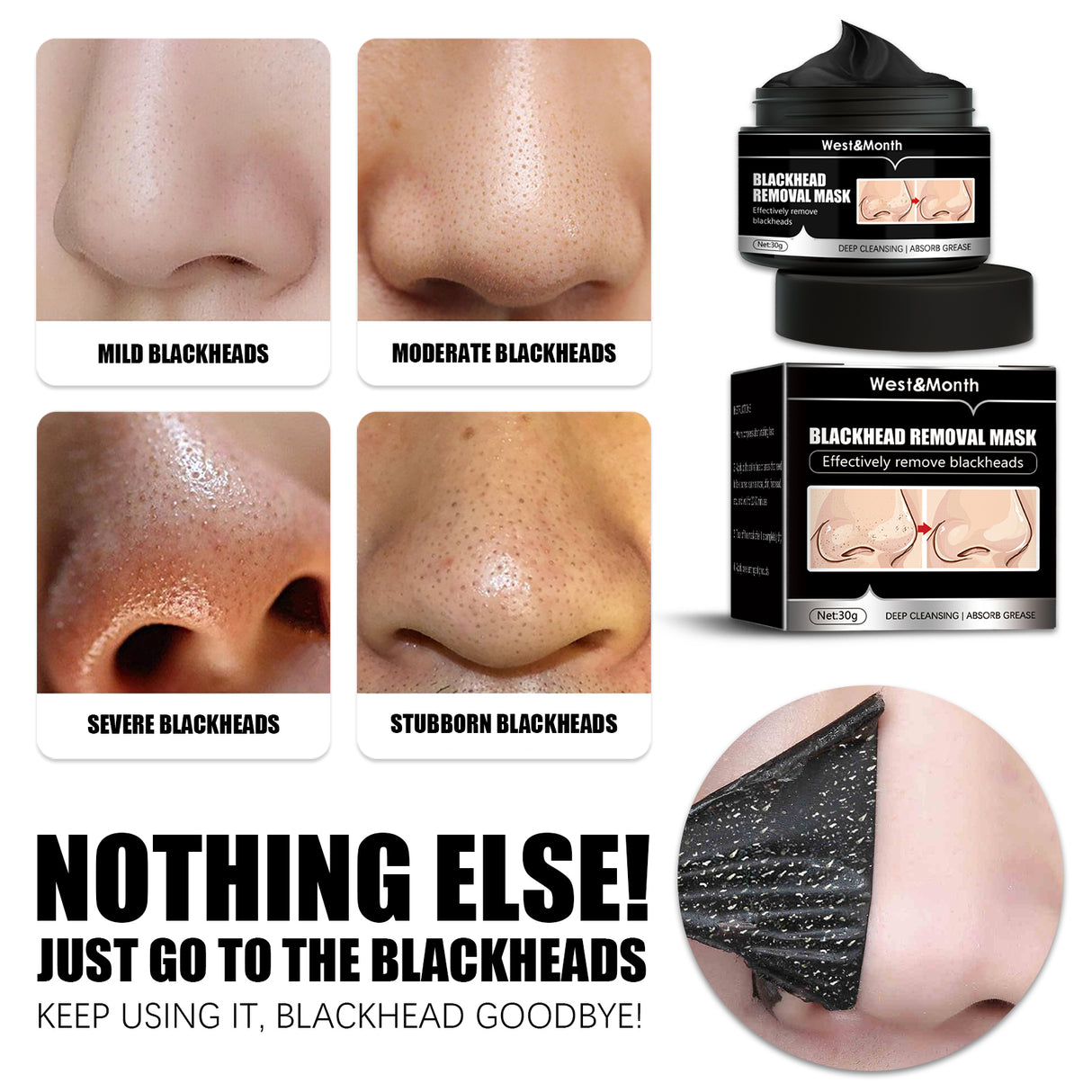 Blackhead Removal Mask, Peel Off Remove Blackhead Activated Carbon Cleansing Face Mask - V.I.P Digital Presence