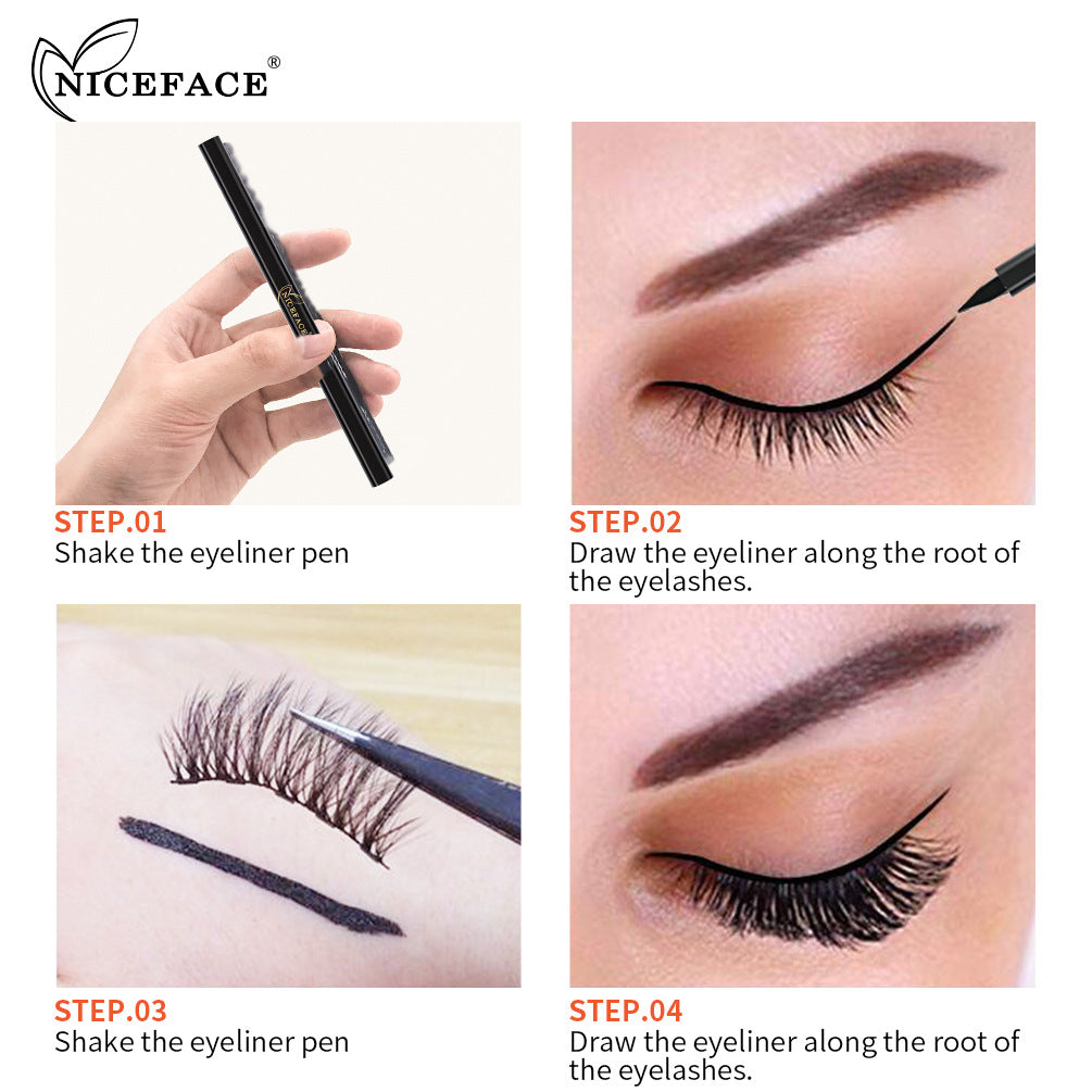 NICEFACE Eyeliner 3 In 1 Multifunctional Waterproof Anti-Smudge Non-Magnetic Natural Sticky Eyeliner - V.I.P Digital Presence