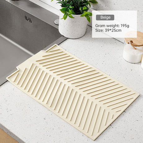 Dishes drain pad insulation pad can be cut kitchen wash countertop drain dishes sink stove water control silicone mat - V.I.P Digital Presence
