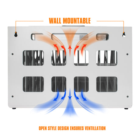 16 Bay Charging Cabinet for Laptop Chromebook Locking Charging Station-WHITE - V.I.P Digital Presence