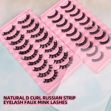 New Russian Volume False Eyelashes DD Curved Thick Eyelashes Ten Pairs Of Chemical Fiber Natural Charm Eyelashes - V.I.P Digital Presence