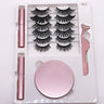 Eight Pairs Of Magnet False Eyelashes With Round Box Mirror Magnetic Iron-Absorbing Stone Eyelashes Magnetic Eyeliner Liquid Eyelashes - V.I.P Digital Presence