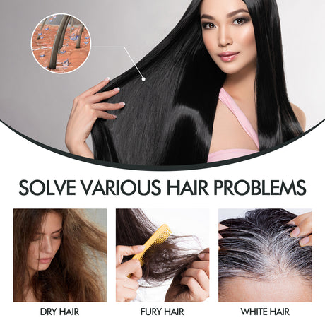 Hair Darkening Spray, Natural Black Hair Cover White Hair Smooth Shiny Moisturizing Dense Hair Conditioning Spray - V.I.P Digital Presence