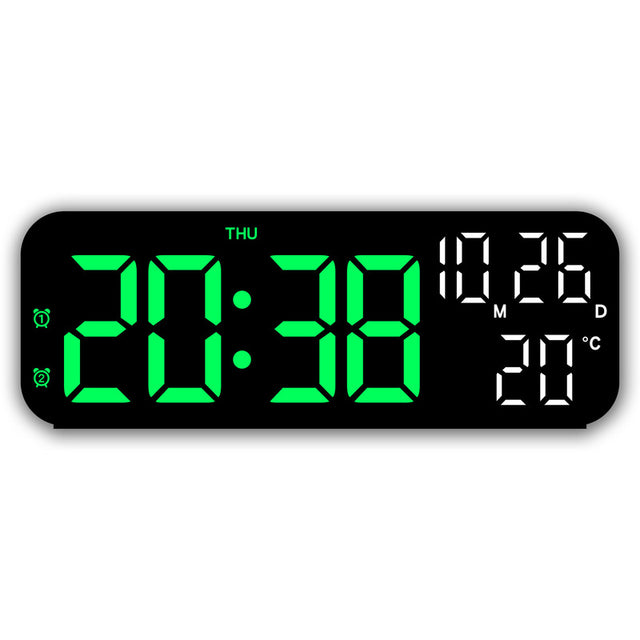 Digital Alarm Clock with Temp, Date, Week. Night Mode. Voice - controlled. 12/24H LED - V.I.P Digital Presence