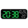 Digital Alarm Clock with Temp, Date, Week. Night Mode. Voice - controlled. 12/24H LED - V.I.P Digital Presence