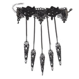 Sweet Cool Style Black Diamond Set Tassel Bracelet Halloween Lace Alloy Finger Bracelet for Women - V.I.P Digital Presence