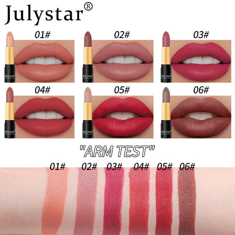 Matte Lipstick Lazy People Don't Stick To The Cup Colorless Lipstick Six Color Set - V.I.P Digital Presence