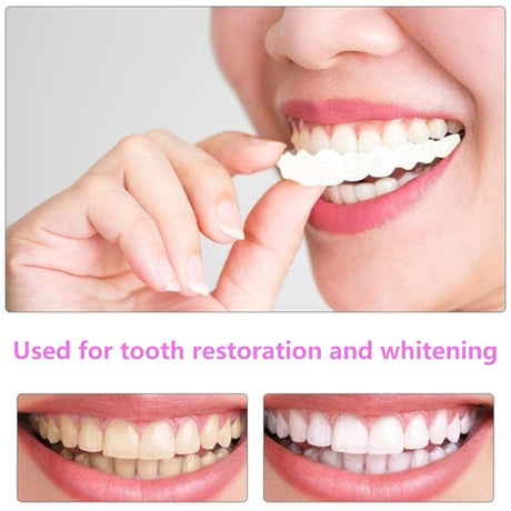 Upper Teeth And Lower Teeth Simulation Braces Non-Porous Braces Whitening Sleeves Second-Generation Silicone Simulation Teeth Dentures - V.I.P Digital Presence