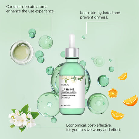 Ouhoe Jasmine Brightening Essential Oil, Lighten Fine Lines And Anti-Wrinkle Essential Oil Refreshing Non-Sticky Firming Brightening Essence - V.I.P Digital Presence