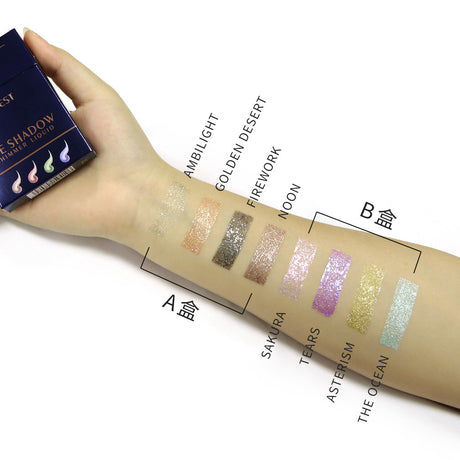 QIBEST Smoke Tube Eye Shadow Set Diamond Pearl Liquid Eye Shadow Shining Bright Eye Shadow Liquid - V.I.P Digital Presence