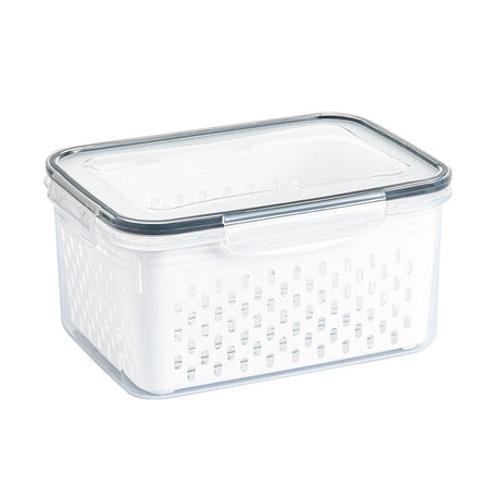 Kitchen food sealed preservation box fruit and vegetable drainage plastic storage box with lid - V.I.P Digital Presence