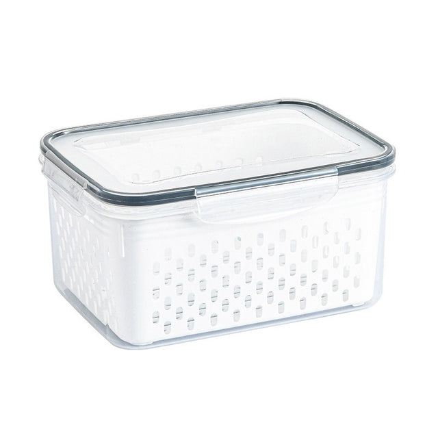 Kitchen food sealed preservation box fruit and vegetable drainage plastic storage box with lid - V.I.P Digital Presence