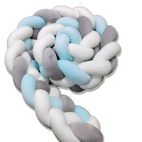 Woven baby bed surround anti-collision strip four strand Fried Dough Twists braid wrapped around the bed surround ins baby child - V.I.P Digital Presence