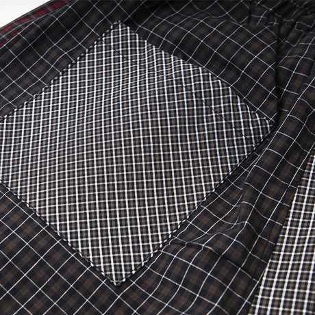 Small Plaid Casual Pants Men's Hip Hop Trendy Fashion Irregular Patchwork Unique Straight Leg Long Trousers - V.I.P Digital Presence