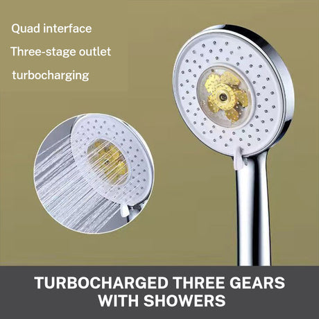 Xiao Man Waist Supercharged Sprinkler Head Dual Turbo Pressurized Propeller Fan Shower Head Shower Head - V.I.P Digital Presence