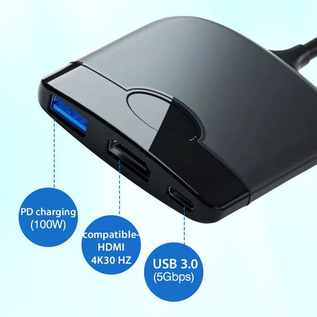 Suitable for Nintendo Type-C three in one docking station Switch portable base high-definition video cable converter - V.I.P Digital Presence