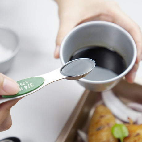 Magnetic suction double head measuring spoon 9-piece set of stainless steel baking household kitchen salt spoon - V.I.P Digital Presence