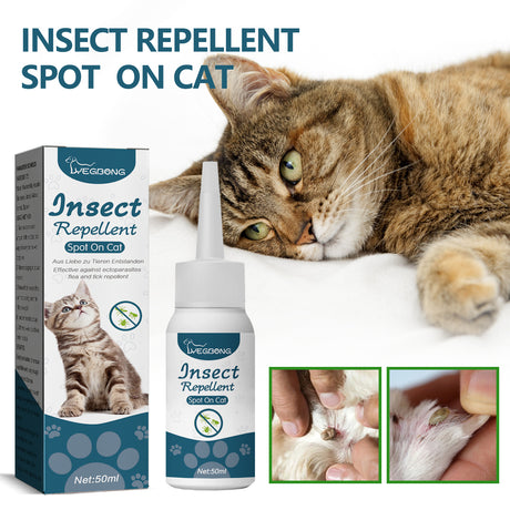 Pet Anti-Flea Tick Agent, External Deworming Skin Cleaning Tick Drops For Cats And Dogs - V.I.P Digital Presence