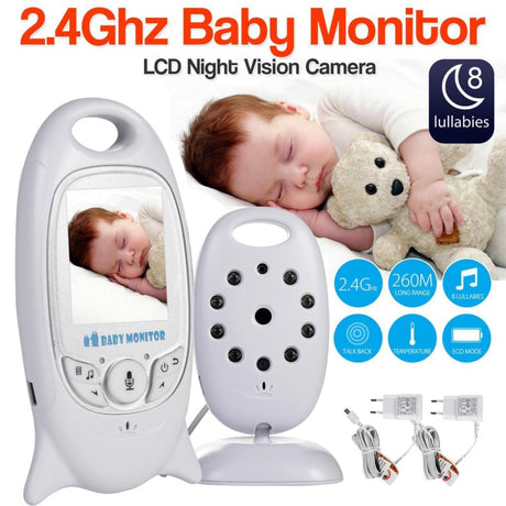 VB601 Baby Monitor 2 inch BeBe Baba Electronic Babysitter Radio Video Nanny Camera Night Vision Temperature Monitoring 8 Lullaby - V.I.P Digital Presence