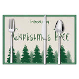 stmas linen placemats holiday party decorations insulation mats linen Christmas tree printed coasters - V.I.P Digital Presence