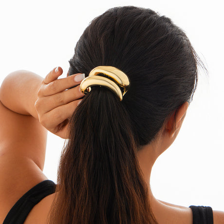 Personalized retro double-layer arc elastic hairpin irregular temperament hair ring - V.I.P Digital Presence