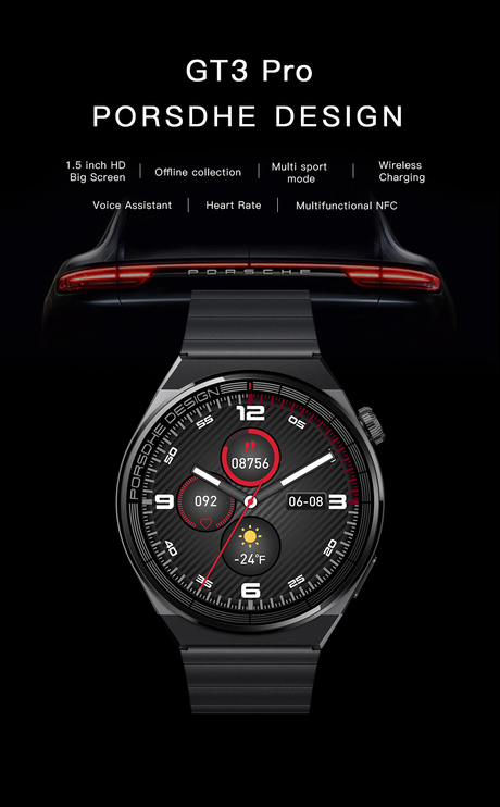 GS GT3 Pro Smart Watch Heart Rate, Blood Pressure, Blood Oxygen Monitoring Bluetooth Sports Watch Bracelet - V.I.P Digital Presence