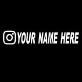 Custom username car stickers personalized Instagram motorcycle vinyl stickers - V.I.P Digital Presence
