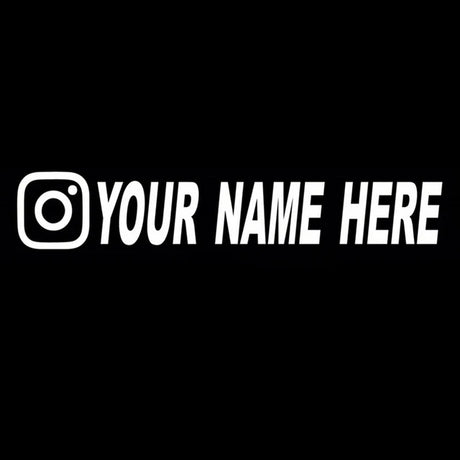 Custom username car stickers personalized Instagram motorcycle vinyl stickers - V.I.P Digital Presence