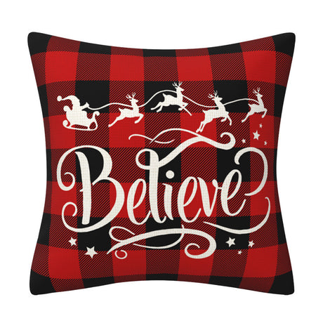 Black and red checkered car letter pillow cover, Amazon home sofa cushion cover, holiday pillow - V.I.P Digital Presence