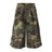 Loose Wide-Leg Camouflage Three-Quarter Pants Men's Summer Work Shorts Pleated Design with Large Pockets - V.I.P Digital Presence