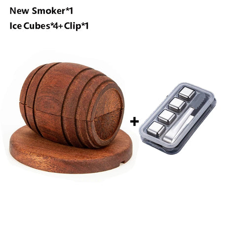 New Barrel Cocktail Smoking Kit with Wood Chips 4 Flavors Old Fashioned Drink Smoker Infuser for Bar Drinks Kitchen - V.I.P Digital Presence