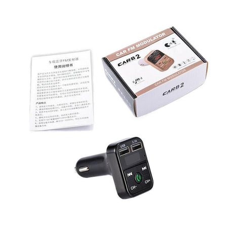 B2 Car MP3 Bluetooth Hands-Free Car Player FM Transmitter Car Charger Receiver - V.I.P Digital Presence