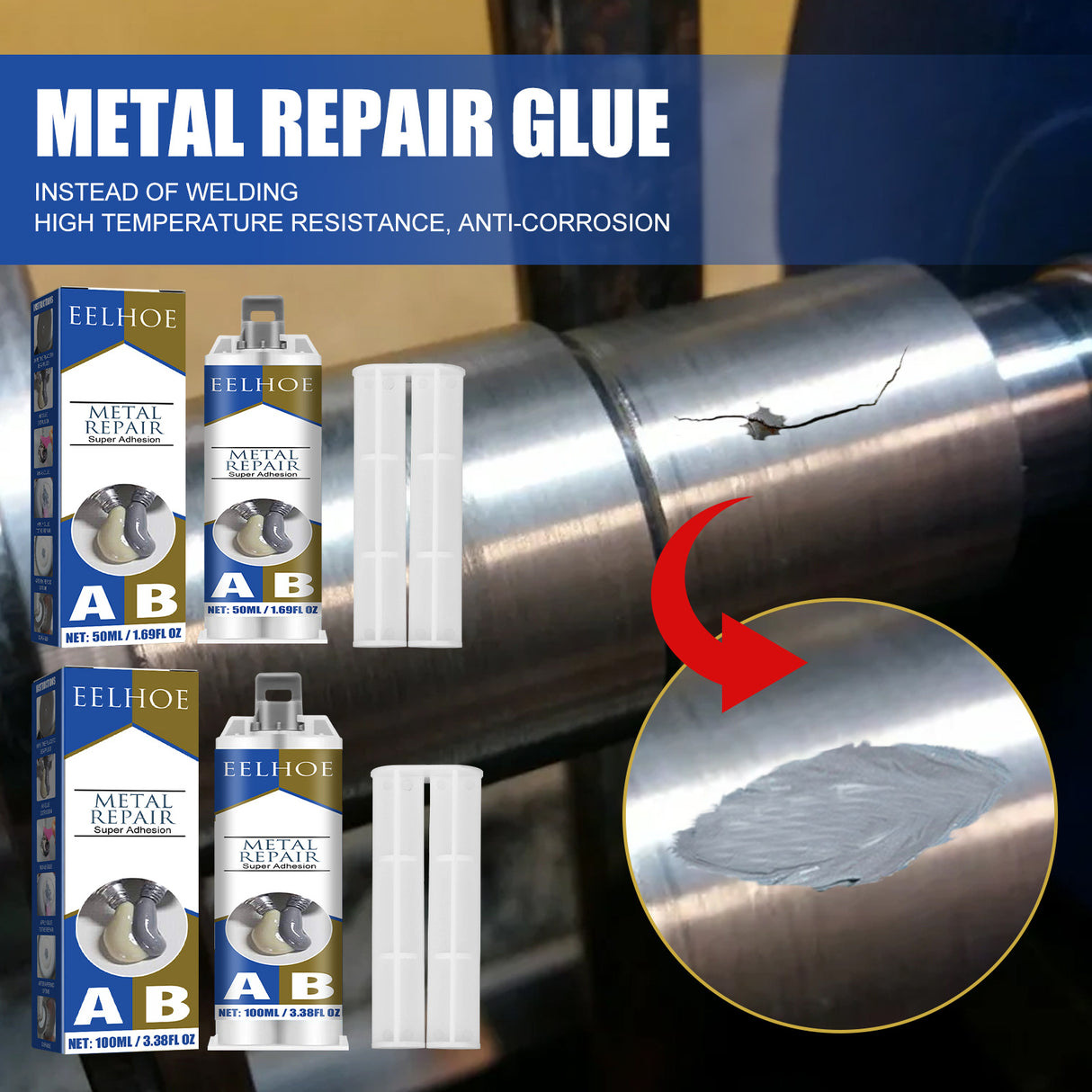 Metal Repair Glue, Crack Filling And Leak Plugging Quick Dry Crack High Temperature Welding Metal Repair Agent - V.I.P Digital Presence