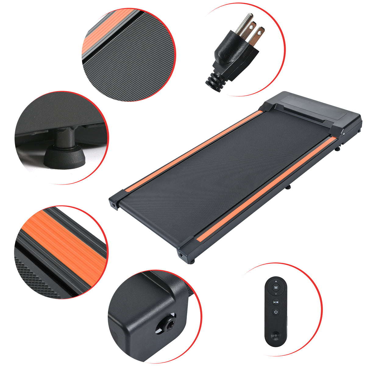 300 pound capacity desktop treadmill for home and office use, portable treadmill with 0.6 to 3.8 miles per hour - V.I.P Digital Presence