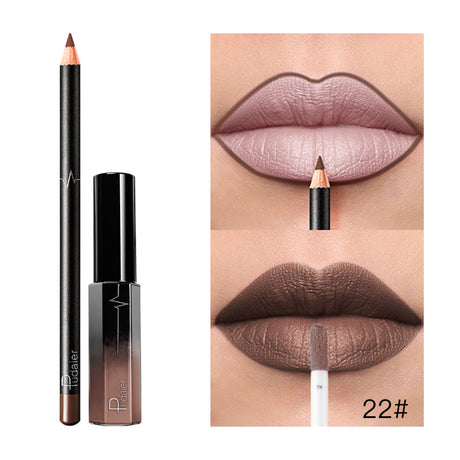 Pudaier 36 Color Matte Lip Gloss Lip Liner Matte Matte Lip Glaze Lipstick Pencil - V.I.P Digital Presence