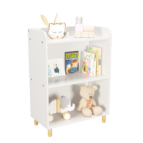 Kids 3-Tier Bookcase  Children's Book Display Bookshelf Toy Storage Cabinet Organizer for Children's Room - V.I.P Digital Presence