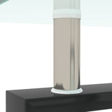 Rectangle Black Glass Coffee Table Clear Coffee Table Modern Side Center Tables for Living Room Living Room Furniture - V.I.P Digital Presence