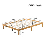 Queen Size Wood Platform Bed Frame,No Box Spring Needed,Strong Wood Slat Support, Easy Assembly - V.I.P Digital Presence