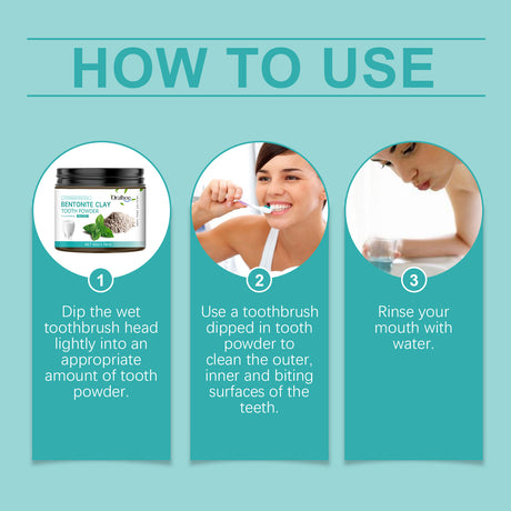 Volcanic Ash Bentonite Dental Powder Tooth Cleaning Powder To Remove Stains And Maintain Oral Hygiene - V.I.P Digital Presence
