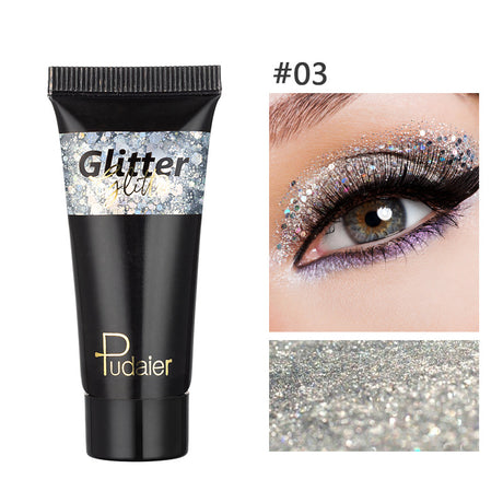 Makeup Pudaier monochrome glitter eyeshadow stage makeup face body glitter 12 color liquid eyeshadow - V.I.P Digital Presence