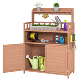 Outdoor gardening workbench with large storage cabinets and a rooftop terrace - V.I.P Digital Presence