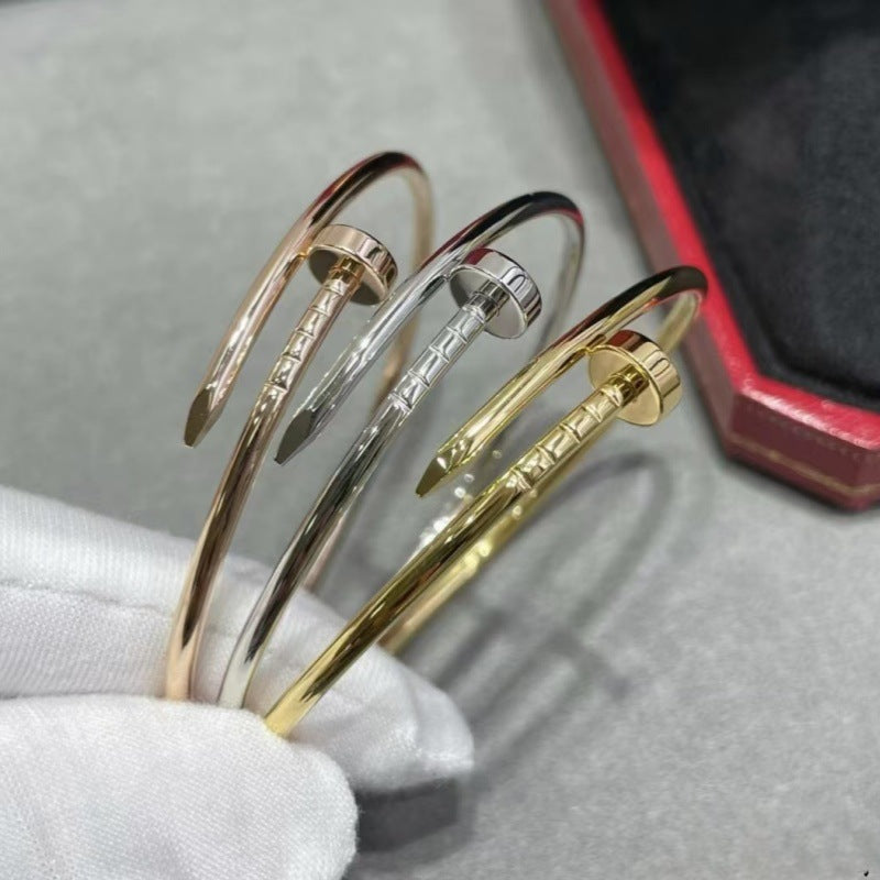 Precision Thick Plating Head and Tail Diamond Fashion Three-Circle Full Diamond Couple Bracelet - V.I.P Digital Presence