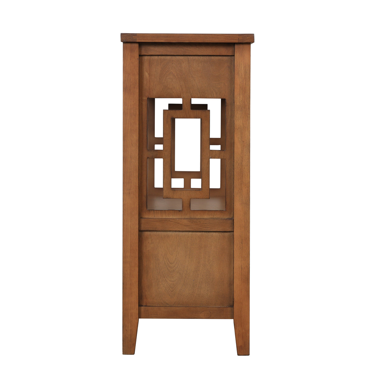 36'' Farmhouse Pine Wood Console Table Entry Sofa Table with 4 Drawers & 1 Storage Shelf (Brown) - V.I.P Digital Presence