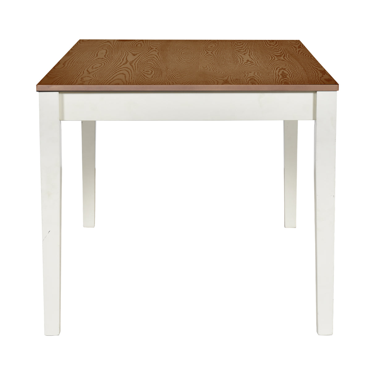 TOPMAX Mid-Century 6-Piece Wood Dining Table Set, Kitchen Table Set with Drawer  Upholstered Chairs and Bench  Butter Milk