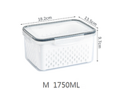 Kitchen food sealed preservation box fruit and vegetable drainage plastic storage box with lid - V.I.P Digital Presence