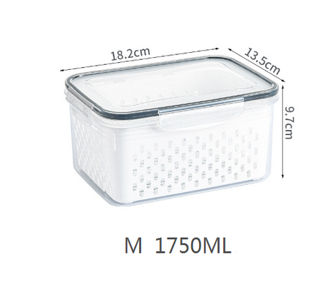 Kitchen food sealed preservation box fruit and vegetable drainage plastic storage box with lid - V.I.P Digital Presence