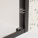 44 "-48" wide * 72 "high semi frameless double sliding shower door 1/4" (6mm) thick SGCC tempered glass door, matte black - V.I.P Digital Presence